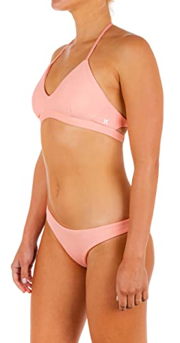 Hurley Damski top bikini z regulacją W Czerwony habanero S HT1007