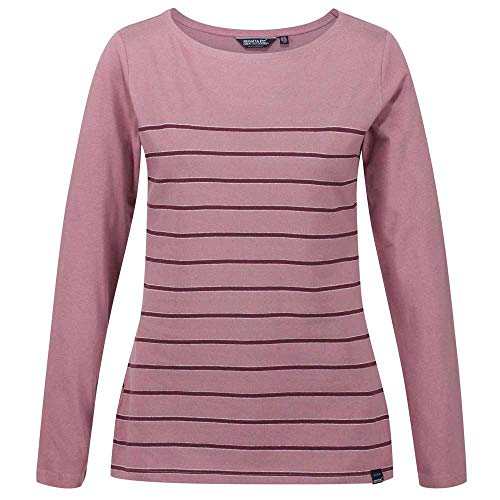Regatta Regatta Damskie Ferelith Maillot Manches Longues Femme Avec imprimé T-shirty/polo/kurtki, Dusky Heather, FR : S (talia Fabricant: 12) RWT211_Dusky Heather_12