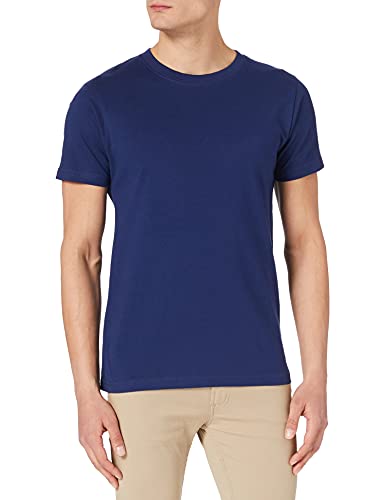 Build Your Brand Build Your Brand Męski t-shirt z okrągłym dekoltem, Light Navy, S BY004-01496-0051