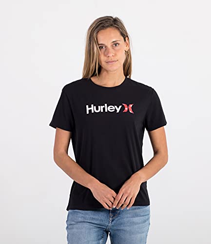 Hurley Hurley Damski T-shirt W Relaxed Crew Tee czarny czarny L 3HS1590257-001