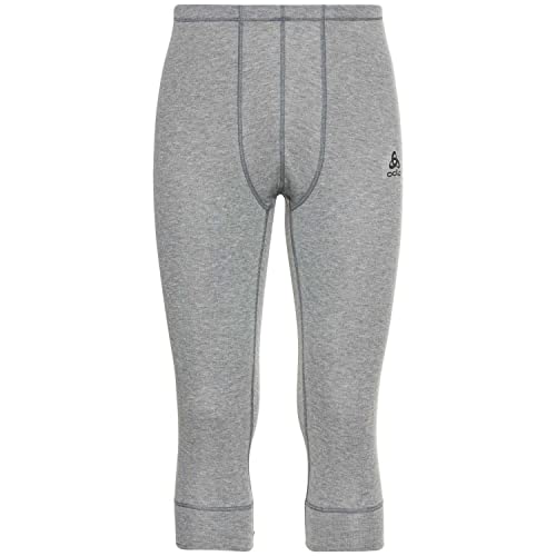 ODLO Męskie legginsy Bl Bottom 3/4 Active Warm Eco szary Steel Grey Melange XL 159132