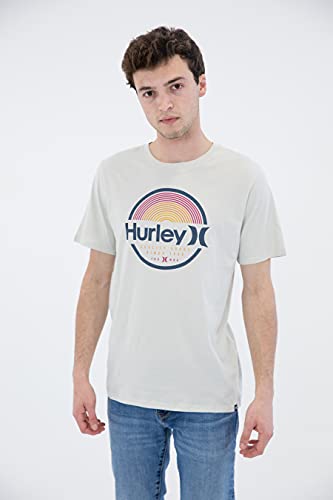 Hurley Męski t-shirt M Arches S/S beżowy Jasna ko$434$435 S CU1167-072