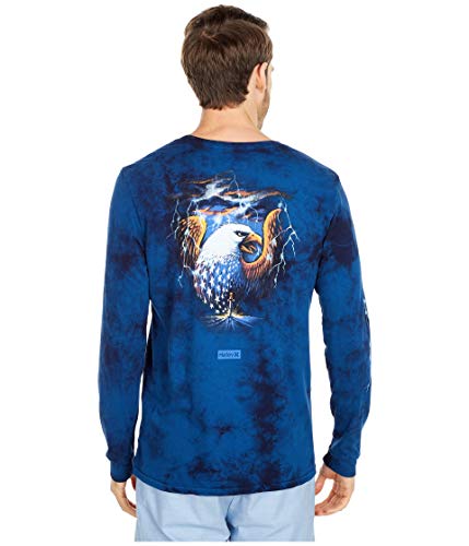 Hurley Męski t-shirt M Andino Pro Series Tee L/S niebieski Game Royal L CK0518-480
