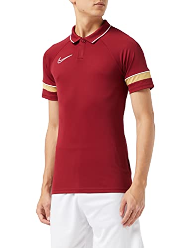 Nike Męska koszulka polo Academy 21 czerwony Team Red/White/Jersey Gold/White S