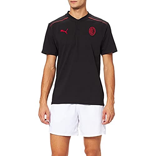 Puma Męska koszulka polo Acm Casuals Black-tango Red S 76468105