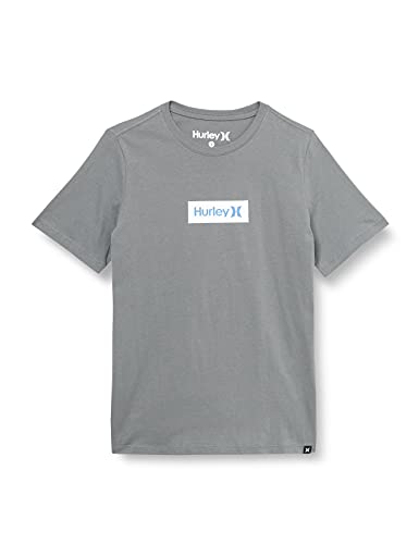 Hurley Hurley Chłopcy B O&o Small Box Tee Ss T-Shirt szary Przydymiony szary 9 Jahre BQ1476