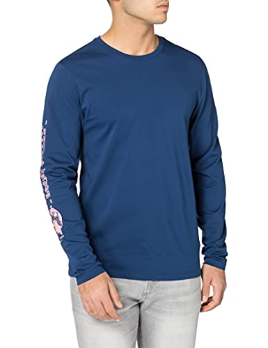 Hurley Męska koszula M Evd Exp Palm Trip Ls niebieski niebieski (Costal Blue) XL CZ6076