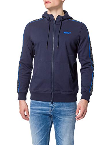 Hurley Hurley Męski sweter z kapturem M Sport Blocking Fz niebieski Obsidian XL CN7637