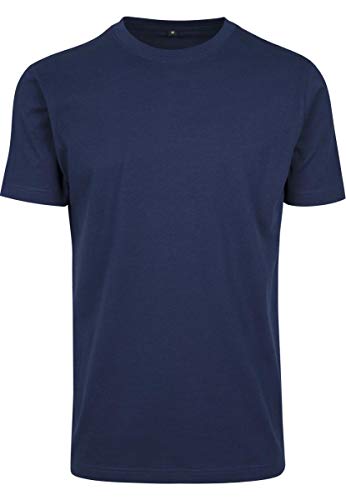 Build Your Brand Build Your Brand Męski T-shirt okrągły dekolt, jasnogranatowy, XL BY004-01496-0054