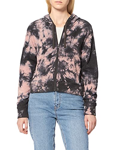 Hurley Damska bluza z kapturem W Tate z zamkiem błyskawicznym z przodu Blakc Coral Tie dye S 3HJ03440264