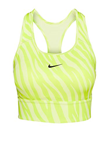 Nike Nike Swoosh Iconclash Bra Sp21 sportowy biustonosz Lt cytryna/(Black) (Gcw#1) S