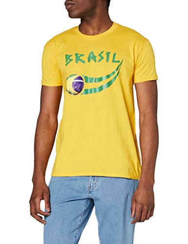 Supportershop Supportershop Męski T-shirt Brasil Fan żółty żółty XL 5060360365534