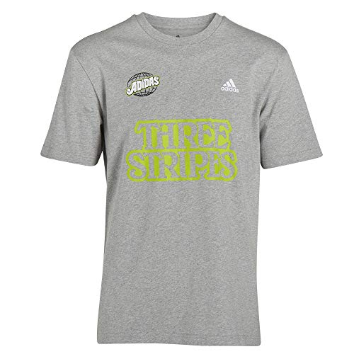 Adidas Męski T-shirt Lucky 8 Graphic szary mszaryh XS GE4652