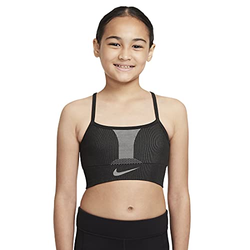 Nike Unisex Df Indy Seamle Top dziecięcy, czarny/czarny, 152