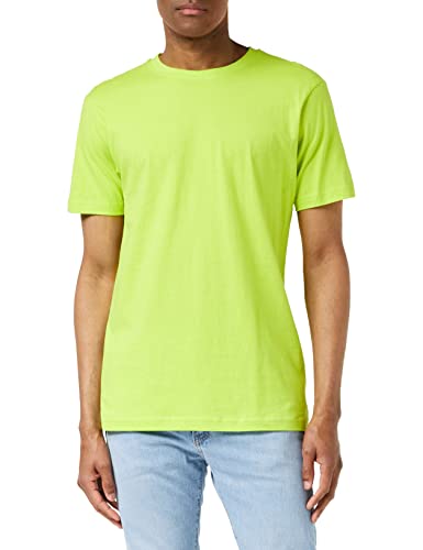 Build Your Brand Build Your Brand Męski t-shirt z okrągłym dekoltem, Żółty (Frozen Yellow), XXL BY004-01494-0060