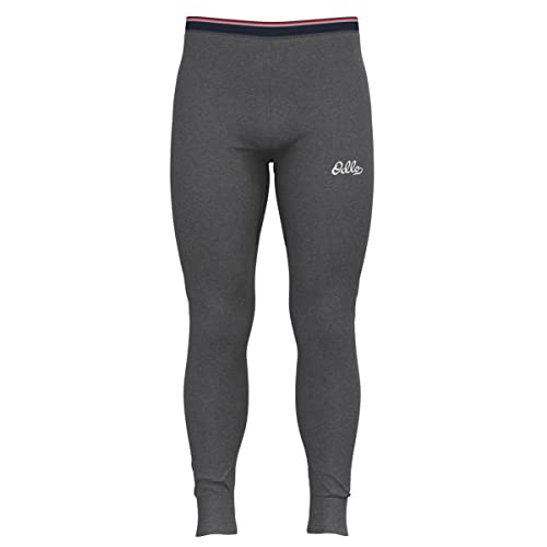 ODLO Męskie legginsy Bl Bottom Long Active Warm Originals Eco szary Steel Grey Melange S 159302
