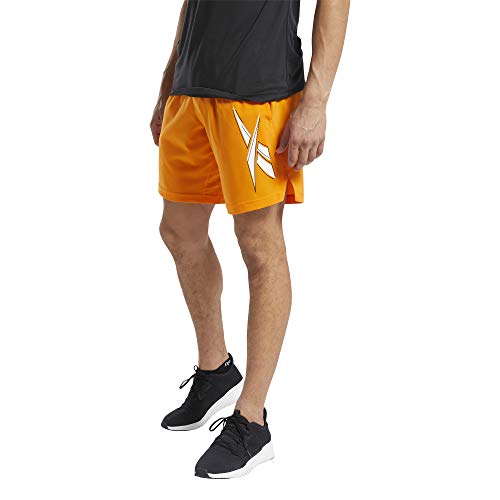 Reebok Reebok Męskie krótkie spodnie Wor Woven Graphic Short pomarańczowa pomarańczowy XS FU3347