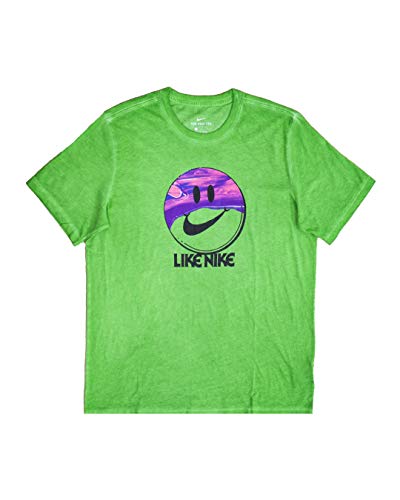 Nike Męski t-shirt M Nsw Tee Spbrk Like Nk Dye Mean Green S DB6190-304