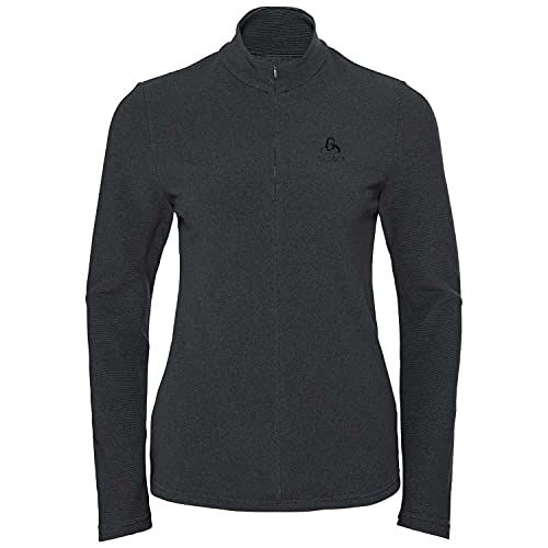 ODLO Damski sweter Midlayer 1/2 Zip Roy Sweter Shale Grey - Black Stripes, M 542331