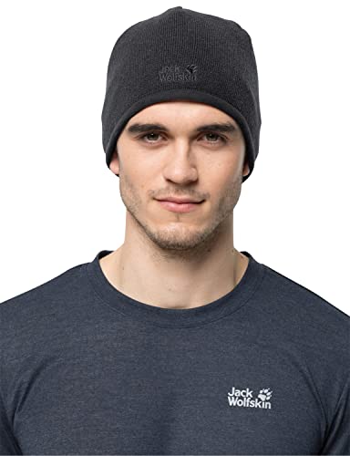 Jack Wolfskin Czapka uniseks Stormlock Logo Knit Cap czarny M 1910371