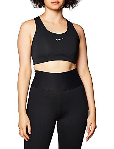 Nike Damski biustonosz sportowy Med Pad czarny/(biały) S BV3636