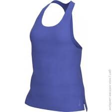 NIKE Damska koszulka z warstwy jogi, Lapis/szafir, S