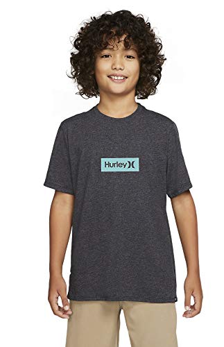 Hurley Hurley Chłopięca B O&o mała koszulka w pudełku Ss T-shirt Czarny Htr 7 Years BQ1476