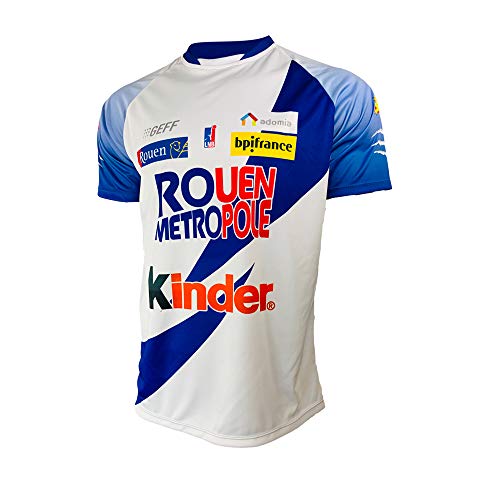 Rouen Metropole Basket Rouen Metropole Basket Uniseks dziecięcy Rouen Maillot Officiel Domicile 2019-2020 oficjalna koszulka domowa na lata 2019-2020. biały biały FR : XXS (Taille Fabricant : 10 Jahre) MAILLOT_DOM_ROUEN_Blanc_10 ans