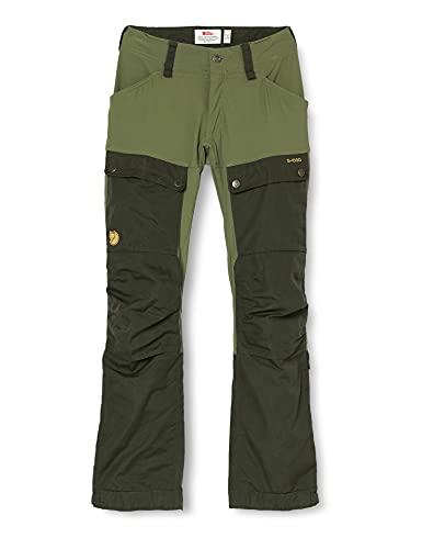Fjallraven Fjallraven damskie spodnie Keb Trousers Curved W Short Pants, Deep Forest-Laurel Green F89852S