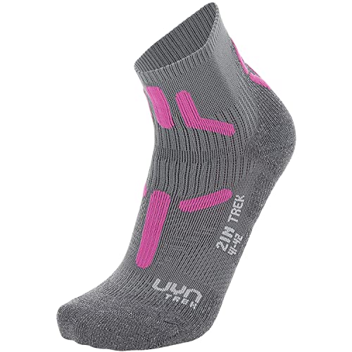 UYN UYN Damskie skarpety trekkingowe 2 w Low Cut szary szary / różowy 42 S100222
