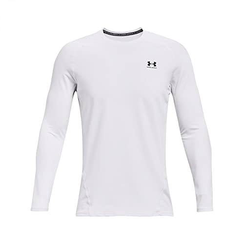 Under Armour Under Armour Męska koszulka Coldgear Armour dopasowana Crew biały/czarny (100) XL 1366068