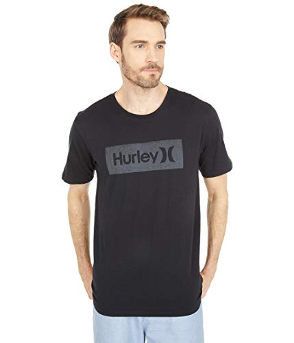 Hurley Męska koszula M Evd Wsh Oao Boxed Texture Ss czarny czarny M DB3925