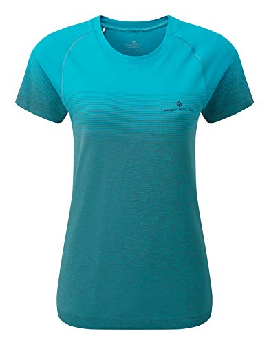 Ronhill Ronhill Damska koszulka z krótkim rękawem Wmn's Tech Marathon S/S Tee zielony Spa zielony/szary melanż 6-8 RH-005241