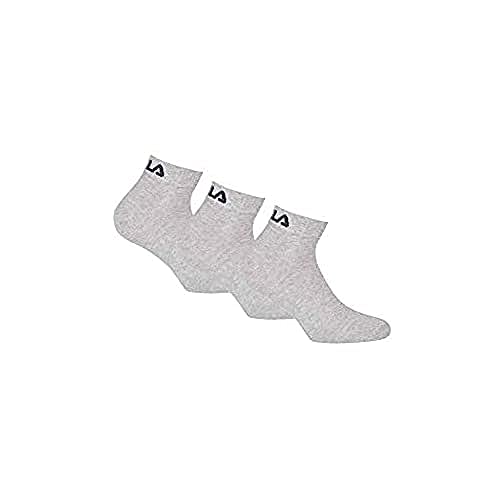 FILA Fila Skarpety unisex F9300 (3 sztuki) szary szary 39-42 F9300 QUARTER PLAIN SOCKS 400 39/42