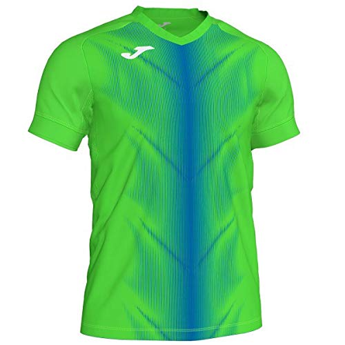 Joma Joma T-Shirt chłopięcy Olimpia Fluorescencyjny zielony/królewski błękit XS 101370.027.XS