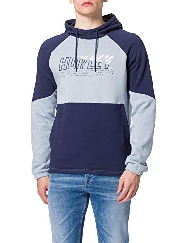 Hurley Hurley Męski sweter z kapturem M Onshore Blocked niebieski Obsidian l CU0354