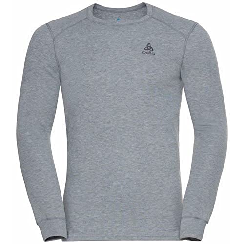 ODLO ODLO Męska koszulka z okrągłym dekoltem L/S Active Warm Eco T-shirt Szary Odlo stal szary melanż XL 159102