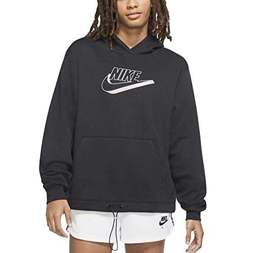 Nike Bluza damska FLC Gx, Black/Crimson Bliss, S