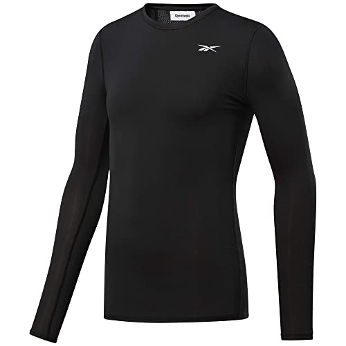 Reebok Reebok Męska koszulka Wor Compr Lo Sleeve Solid z długim rękawem czarny czarny S FP9105_S_Black_Small