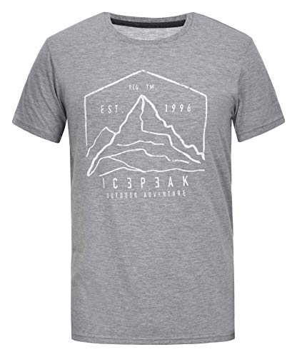 Icepeak Męski t-shirt Bude szary jasnoszary S 757759689I