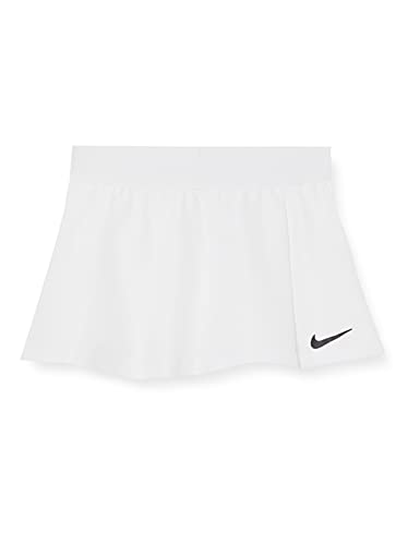 Nike Dziewczęca spódnica tenisowa Court Victory, biały/czarny, 7 Lata