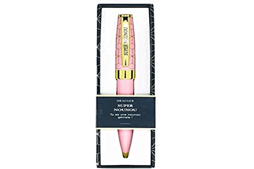 Draeger Paris Długopis Super Nounou, pastelowy różowy i złoty, w pudełku na prezent