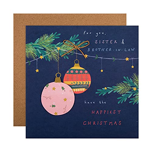 Hallmark Kartka świąteczna dla siostry i teściowa z Hallmark - duży współczesny design z własnym papierowym elementem łańcuszka 25558882