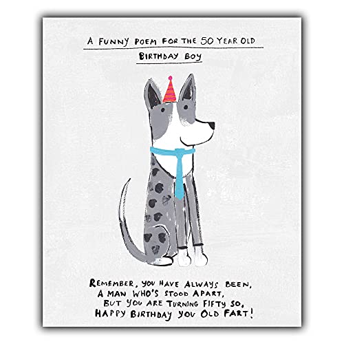 Emotional Rescue 50. urodziny, stare , papierowa sałatka. Kartka urodzinowa ZFW9536