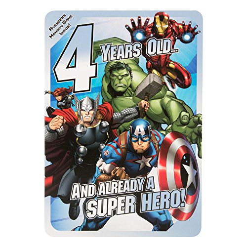 Hallmark Hallmark Marvel Avengers 4. urodziny karta 'Memory Game' - średnia 25485400