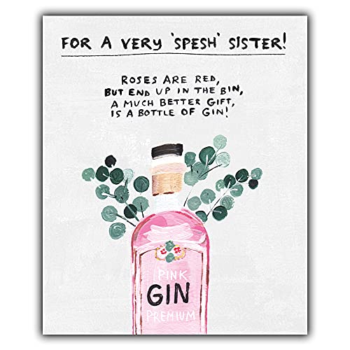 Emotional Rescue Siostra, butelka, papierowa sałatka. Kartka urodzinowa ZFW9403