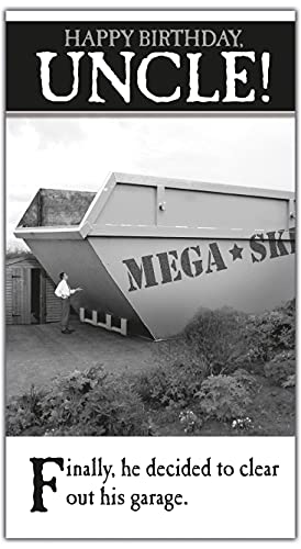On The Ceiling 'Uncle' kartka urodzinowa dla wujka, kartka urodzinowa 'Happy Birthday Uncle' śmieszna kartka urodzinowa dla wujka, jasarouta, wujka, kartka z życzeniami, 130 x 235 mm ZVW8164