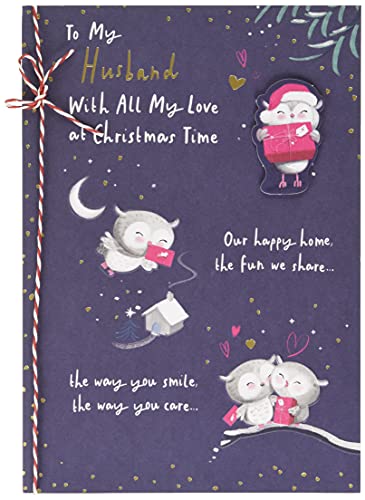 Hallmark Kartka świąteczna dla męża od Hallmark - uroczy wzór z motywem sowy 25561807