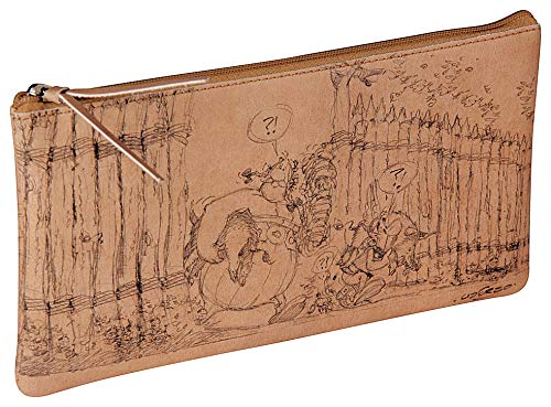 Clairefontaine 813019C - Asterix etui na długopisy płaskie 11x22 cm piórnik saszetka, wykonane z PU, z motywem szkicu Asterix i Obelix