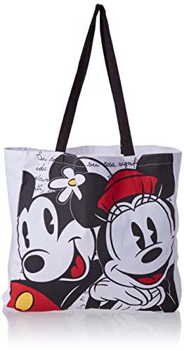 Disney twm63/11MB Mickey Mouse Shopper Bag, Position Mickey und Minnie, 38 x 41 cm
